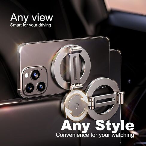 for Magsafe Car Mount for iPhone, Aluminum Alloy,Magnetic Phone Holder for Car,Cell Phone Car Mount,360° Rotation,Strong Magnet,Folding Holder,for iPhone 12,13,14,15,16 pro max and Android in Saudi Arabia