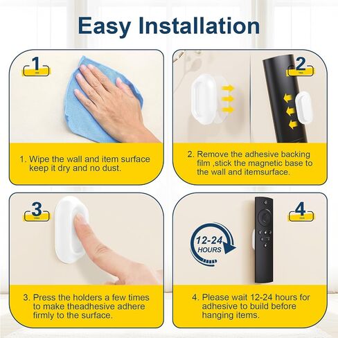 Magnetic Remote Control Holder Self-Adhesive Wall Mount, 6 Pack Upgraded Silicone Organizer Storage Wall Holder for Home Office TV, Fan and Air Conditioner Remote Control in Saudi Arabia
