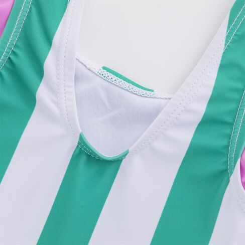 LIZENS Girls One Piece Swimwear Stylish Girls Swimsuit for Ages 2-12 Color Clash Vintage in Kuwait