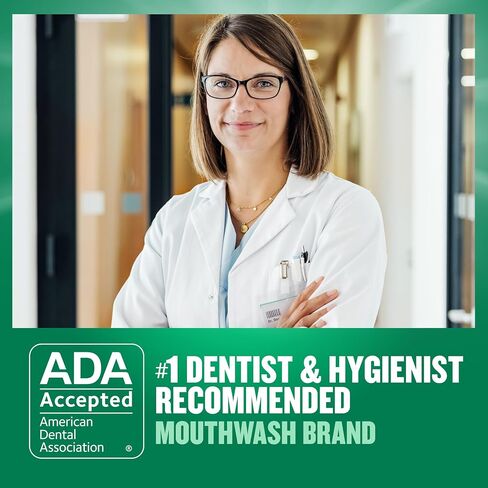 Listerine Freshburst Antiseptic Mouthwash for Bad Breath, Kills 99.9% of Bad Breath Germs & Fights Plaque & Gingivitis, ADA Accepted Mouthwash, Spearmint, Convenience Pack, 1 L, 2 Pack in Saudi Arabia