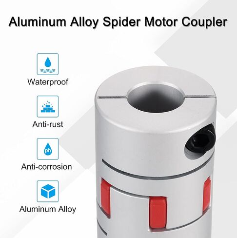 MECCANIXITY Aluminum Shaft Coupling 18mm to 18mm Flexible Spider Coupling L66mm x D40mm Coupler Jaw Spider Shaft Joint Connector for 3D Printers DIY Encoder CNC Router Milling Machine in Saudi Arabia