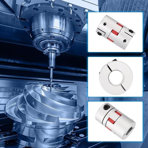 MECCANIXITY Aluminum Shaft Coupling 18mm to 18mm Flexible Spider Coupling L66mm x D40mm Coupler Jaw Spider Shaft Joint Connector for 3D Printers DIY Encoder CNC Router Milling Machine in Saudi Arabia