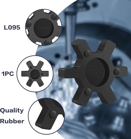 XIKE L075 Solid Type Flexible NBR Rubber Spider Center Insert Fits for L Jaw Coupling Set, Black (4 Pack) in Saudi Arabia