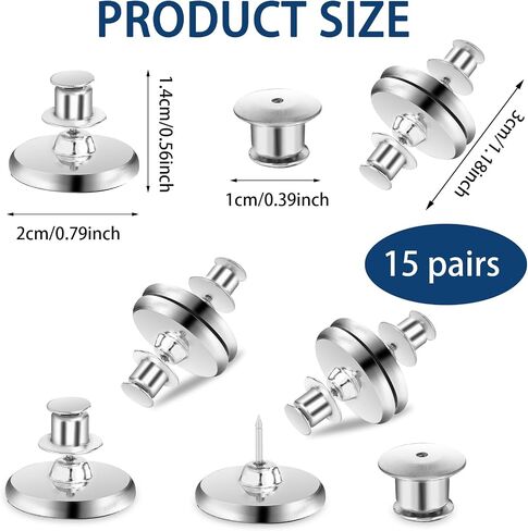 15 Pairs Curtain Magnets Closure Strong Hold Silver Curtain Clips Magnetic Curtain Holder Buckle Pins for Avoid Light Leaking Keep Curtain Closed for Home Bedroom Office Draperies in Saudi Arabia