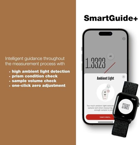 SmartRef Digital Honey Refractometer for Honey Moisture, Brix, Baume, 3-in-1 Uses, up to 0.04% Precision, 0-80% Brix, 13-25% Scale Range Honey Moisture, with ATC, Ideal for Honey, Maple Syrup in Kuwait