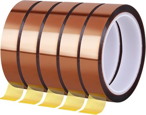 5 Rolls Sublimation Tape Heat Transfer Tape, 20mm × 50m (164ft) Heat Resistant Tape Sublimation Bulk, Brown Heat Transfer Tape for Sublimation Press Electronic Soldering Insulation, No Residue in Saudi Arabia