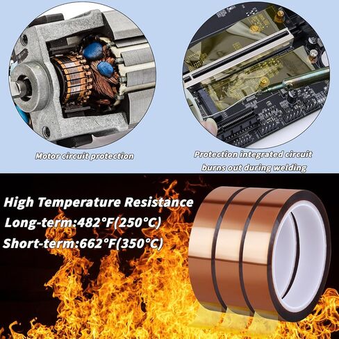 5 Rolls Sublimation Tape Heat Transfer Tape, 20mm × 50m (164ft) Heat Resistant Tape Sublimation Bulk, Brown Heat Transfer Tape for Sublimation Press Electronic Soldering Insulation, No Residue in Saudi Arabia