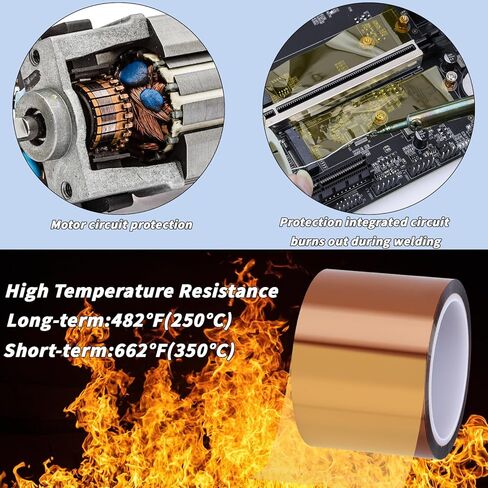 5 Rolls Sublimation Tape Heat Transfer Tape, 20mm × 50m (164ft) Heat Resistant Tape Sublimation Bulk, Brown Heat Transfer Tape for Sublimation Press Electronic Soldering Insulation, No Residue in Kuwait