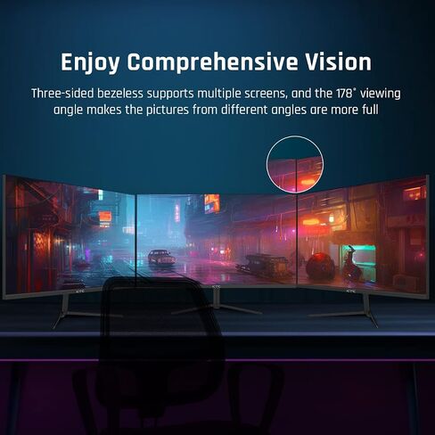 KTC 24 Inch 180Hz Gaming Monitor, 2K QHD Fast IPS PC Gaming Monitor, 1440p 1ms Computer Monitor 144Hz, G-Sync and FreeSync Compatibility, HDR Support, HDMI Displayport, VESA, Q24T09 in Saudi Arabia