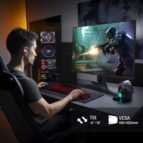 KTC 24 Inch 180Hz Gaming Monitor, 2K QHD Fast IPS PC Gaming Monitor, 1440p 1ms Computer Monitor 144Hz, G-Sync and FreeSync Compatibility, HDR Support, HDMI Displayport, VESA, Q24T09 in Saudi Arabia