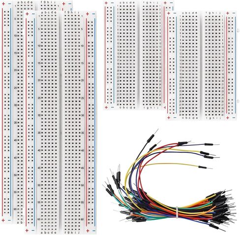 65 قطعة 4 قيم أسلاك توصيل مرنة للوحة التجارب مع 2 قطعة لوحة تجارب 830 نقطة ربط و2 قطعة لوحة تجارب 400 نقطة ربط in Kuwait