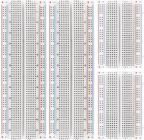 65 قطعة 4 قيم أسلاك توصيل مرنة للوحة التجارب مع 2 قطعة لوحة تجارب 830 نقطة ربط و2 قطعة لوحة تجارب 400 نقطة ربط in Kuwait