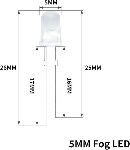100 قطعة 5 مم منتشرة أضواء LED ديود تنبعث منها مجموعة متنوعة من الإضاءة أبيض دافئ (أبيض دافئ / 100 قطعة، 5 مم) in Kuwait