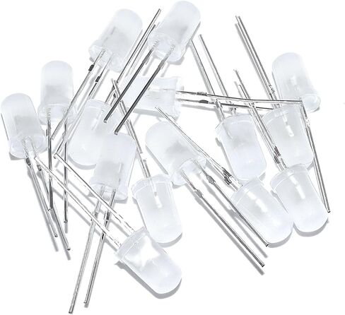 100 قطعة 5 مم منتشرة أضواء LED ديود تنبعث منها مجموعة متنوعة من الإضاءة أبيض دافئ (أبيض دافئ / 100 قطعة، 5 مم) in Kuwait