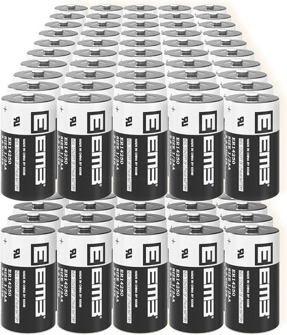 EEMB 20-Pack ER14250 1/2AA 3.6V Lithium Battery - Non-Rechargeable, Long-Life for Home Automation, Alarms, & More in Saudi Arabia