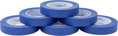 6 عبوات من شريط الرسامين الأزرق مقاس 0.94 بوصة، لاصق متوسط ​​يلتصق جيدًا ولكنه لا يترك أي بقايا خلفه، طول 60 ياردة، 6 لفات، إجمالي 360 ياردة in Kuwait