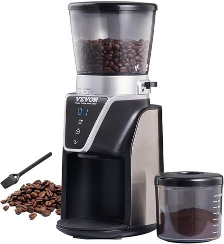 VEVOR Coffee Maker with Grinder, 8 Cup Programmable Coffee Machine, Grind and Brew Coffee Maker with 3 Brew Strength Control, Reusable Filter, Removable Water Tank, for Home Office Restaurant in Saudi Arabia