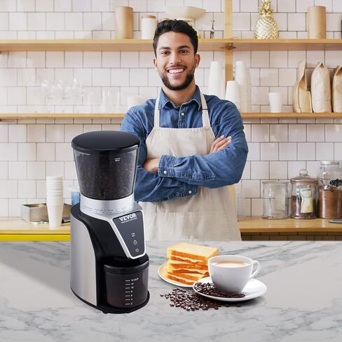 VEVOR Coffee Maker with Grinder, 8 Cup Programmable Coffee Machine, Grind and Brew Coffee Maker with 3 Brew Strength Control, Reusable Filter, Removable Water Tank, for Home Office Restaurant in Saudi Arabia