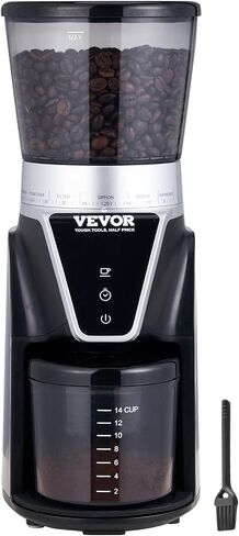 VEVOR Coffee Maker with Grinder, 8 Cup Programmable Coffee Machine, Grind and Brew Coffee Maker with 3 Brew Strength Control, Reusable Filter, Removable Water Tank, for Home Office Restaurant in Saudi Arabia