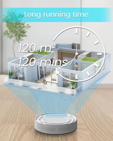 Lefant M210 Pro Robot Vacuum with Powerful Suction, 6 Cleaning Modes, 120 Mins Runtime, Quiet, Self-Charging, Voice Control, Ideal for Pet Hair and Hard Floor, White in Saudi Arabia