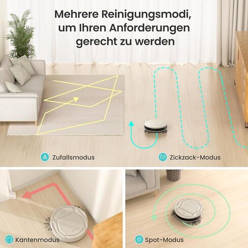 Lefant M210 Pro Robot Vacuum with Powerful Suction, 6 Cleaning Modes, 120 Mins Runtime, Quiet, Self-Charging, Voice Control, Ideal for Pet Hair and Hard Floor, White in Saudi Arabia