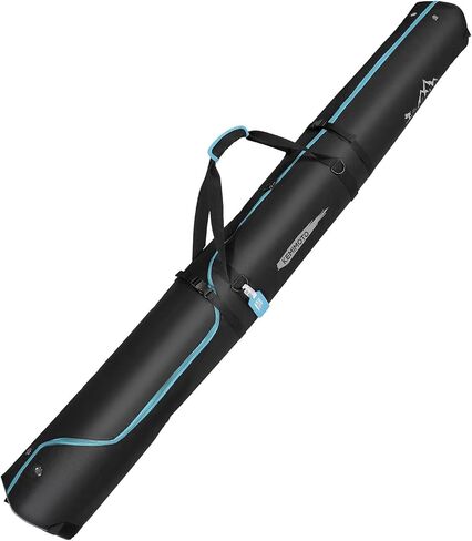 KEMIMOTO Ski Bag, 360° Fully Padded Ski Bag, Fit Skis Up to 78.74 inches (200cm), Water-resistant and Durable Perfect for Road Trips and Air Travel Transport in Saudi Arabia