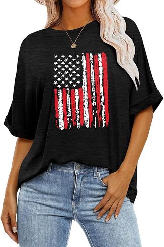 Zeagoo Women Oversized T-Shirt Summer Casual Short Sleeve Loose Tee Tops in Kuwait