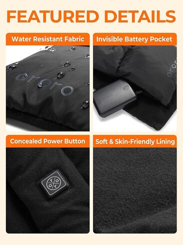 سترة ORORO النسائية المُدفأة (رمادي، M) ووشاح مُدفأ (43 بوصة) in Kuwait