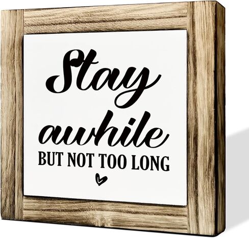 Find Your Tribe Love Them Hard Sign, Rustic Wooden Plaques Sign 5.9×5.9 inches, Farmhouse Home Decor for Shelf, Gallery Decor, Desk Decor Art, Shelf Decor, Family Room Decor, Friendship Gift in Saudi Arabia