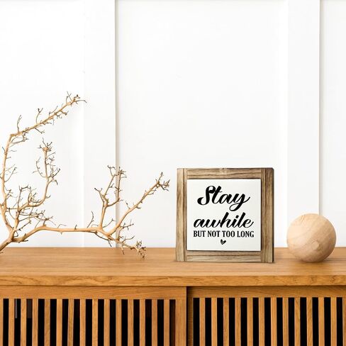 Find Your Tribe Love Them Hard Sign, Rustic Wooden Plaques Sign 5.9×5.9 inches, Farmhouse Home Decor for Shelf, Gallery Decor, Desk Decor Art, Shelf Decor, Family Room Decor, Friendship Gift in Saudi Arabia
