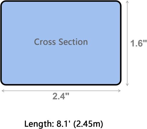 حاجز مانع للتسرب جديد، حاجز سائل مطاطي صلب أثقل، حاجز مانع للباب بعرض 2.4 بوصة × ارتفاع 1.6 بوصة، شريط مطاطي عالي التحمل مقاوم للزيت ومقاوم للتمزق، إمداد للتحكم في الانسكاب in Kuwait