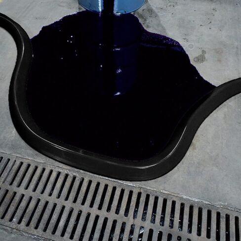 حاجز مانع للتسرب جديد، حاجز سائل مطاطي صلب أثقل، حاجز مانع للباب بعرض 2.4 بوصة × ارتفاع 1.6 بوصة، شريط مطاطي عالي التحمل مقاوم للزيت ومقاوم للتمزق، إمداد للتحكم في الانسكاب in Kuwait