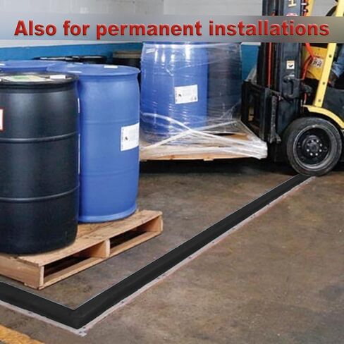 حاجز مانع للتسرب جديد، حاجز سائل مطاطي صلب أثقل، حاجز مانع للباب بعرض 2.4 بوصة × ارتفاع 1.6 بوصة، شريط مطاطي عالي التحمل مقاوم للزيت ومقاوم للتمزق، إمداد للتحكم في الانسكاب in Kuwait