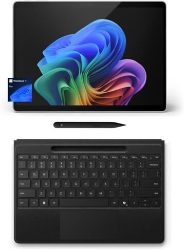 Microsoft Surface Pro 11 Bundle, 2-in-1 Tablet with Pro Keyboard and Slim Pen, Copilot+ PC, 13" Touchscreen OLED Display, Snapdragon X Elite (12 Core), 16GB RAM, 2TB SSD, Windows 11 Pro, Black in Saudi Arabia