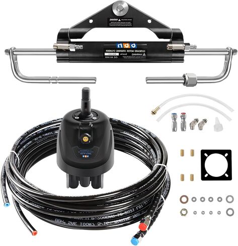 150HP Outboard Hydraulic Steering Kit, Hydraulic Steering for Boats, Boat Steering System with Hydraulic Cylinder, Helm Pump and Tubing in Saudi Arabia