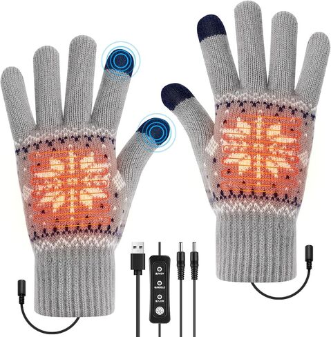 USB Heated Gloves for Men Women Kannino Mitten Hand Warmers Gloves USB Hand Warmer Gloves for Typing Winter Warm Laptop Glove Winter Gift for Indoor or Outdoor (Black) in Saudi Arabia