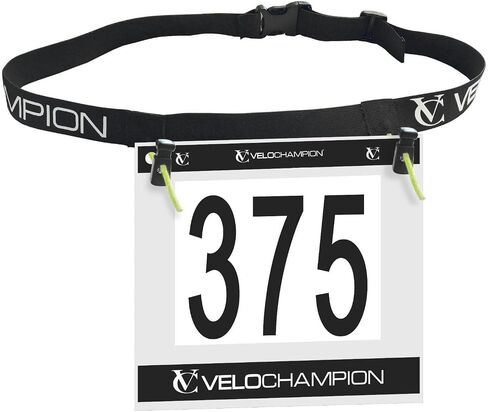 Velochampion Triathlon Running Belt: Elastic, Comfortable and Clip-Fastened. Adjustable Waist Belt for Marathons and Racing in Saudi Arabia