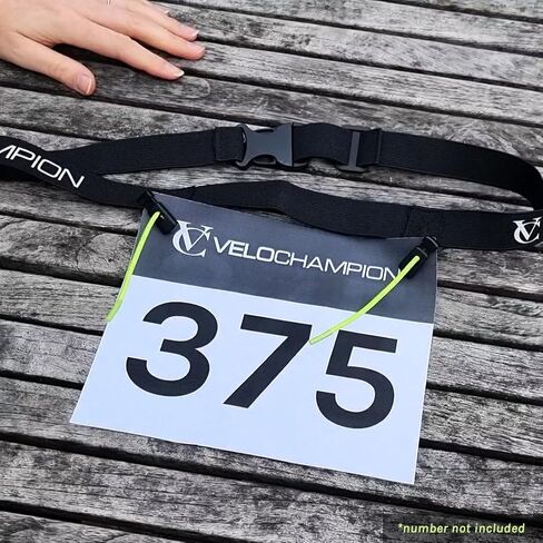 Velochampion Triathlon Running Belt: Elastic, Comfortable and Clip-Fastened. Adjustable Waist Belt for Marathons and Racing in Saudi Arabia