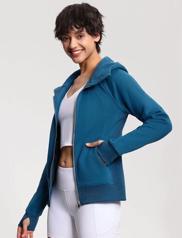 THE GYM PEOPLE Women's Zip Up Hoodies Fleece Workout Jackets Sweatshirts with Pockets Thumb Hole in Saudi Arabia