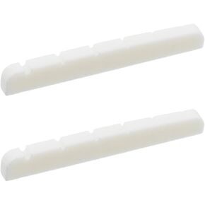 2 Pcs 6 String Acoustic Guitar Bone Nut, Guitar Bridge Nuts, Fit for 43mm,1 11/16 Width Neck Slot