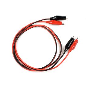 QTEATAK 3 Pairs 6 Units of Packaging Alligator Clips with Wires Test Cable Red-Black Wire Adhesive Design 100cm/39.4inches Long