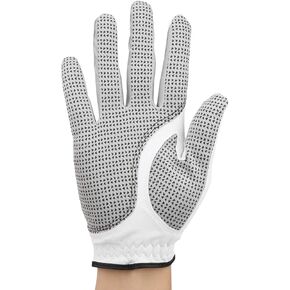 Racquetball Glove, Triangular Shaped Anti Slip Granules Enhanced Grip Gloves Leather and Anti Slip Granular Material for Right Hand Protective Glove (23 Size)