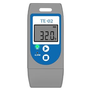TE-03TH 6PCS Temperature Humidity Data Logger with High Precision Digital Probe, Provide Accuracy up to ±0.5°F, Auto PDF CSV Report, LED Warning Light, Ideal for Pharmaceutical Storage
