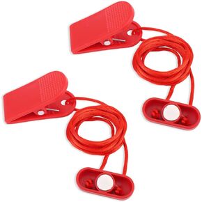2pcs Treadmill Magnet Safety Key, 1.65x0.67in Magnetic Safety Switch Universal Treadmill Emergency Stop Magnet Treadmill Replacement Accessories for Treadmills Running Machines (Flat Oval)