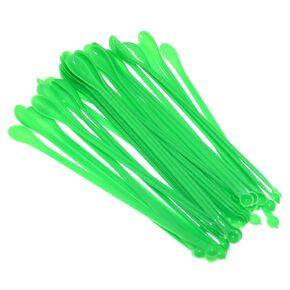 50PCS Green Double-Ended Lab Spatula Plastic Laboratory Mixing Spoon Reagent Sampling Spoon Flat Square Spoons Spatula