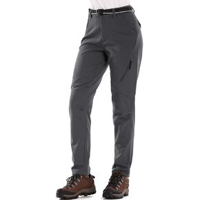 Women's Hiking Pants Fleece Lined Waterproof Cold Weather Insulated Ski Snow Pant Warm Winter Soft Shell,6080,Grey,16