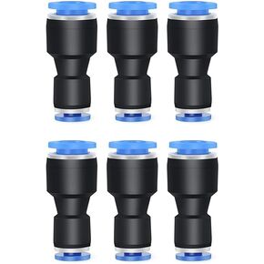 6Pcs OD8x6mm Straight Reducer Connection,Pneumatic Combined Tubular Reducer Accessories Suitable for Quick Connection Of Air Hose Compressor Joints for Airline Applications,Airflow,Pcl,Vertex