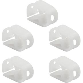 1/4" - 5/16" Plastic Tubing Clamps, 5 Pcs Tube Clamp, Peg Tube Clip, Laboratory Pinch Valve Flow Control Hose Clamp for Control Wine, Beer Bottle and Infusion Bottle (White)