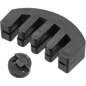 MECCANIXITY 2 Pack Violin Mute, Rubber 3/4 4/4 Practice Violin Mute Full Size,Claw and Round Tourte-Style, Violin Practice Mute for Musical String Instrument