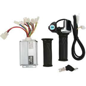 Speed Controller Throttle Grip, 36V 1000W Motor Brushed Speed Controller with Locking Battery Display Throttle Grip for Mini Bike
